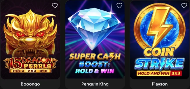 A selection of slot titles shown in the Betya game lobby.